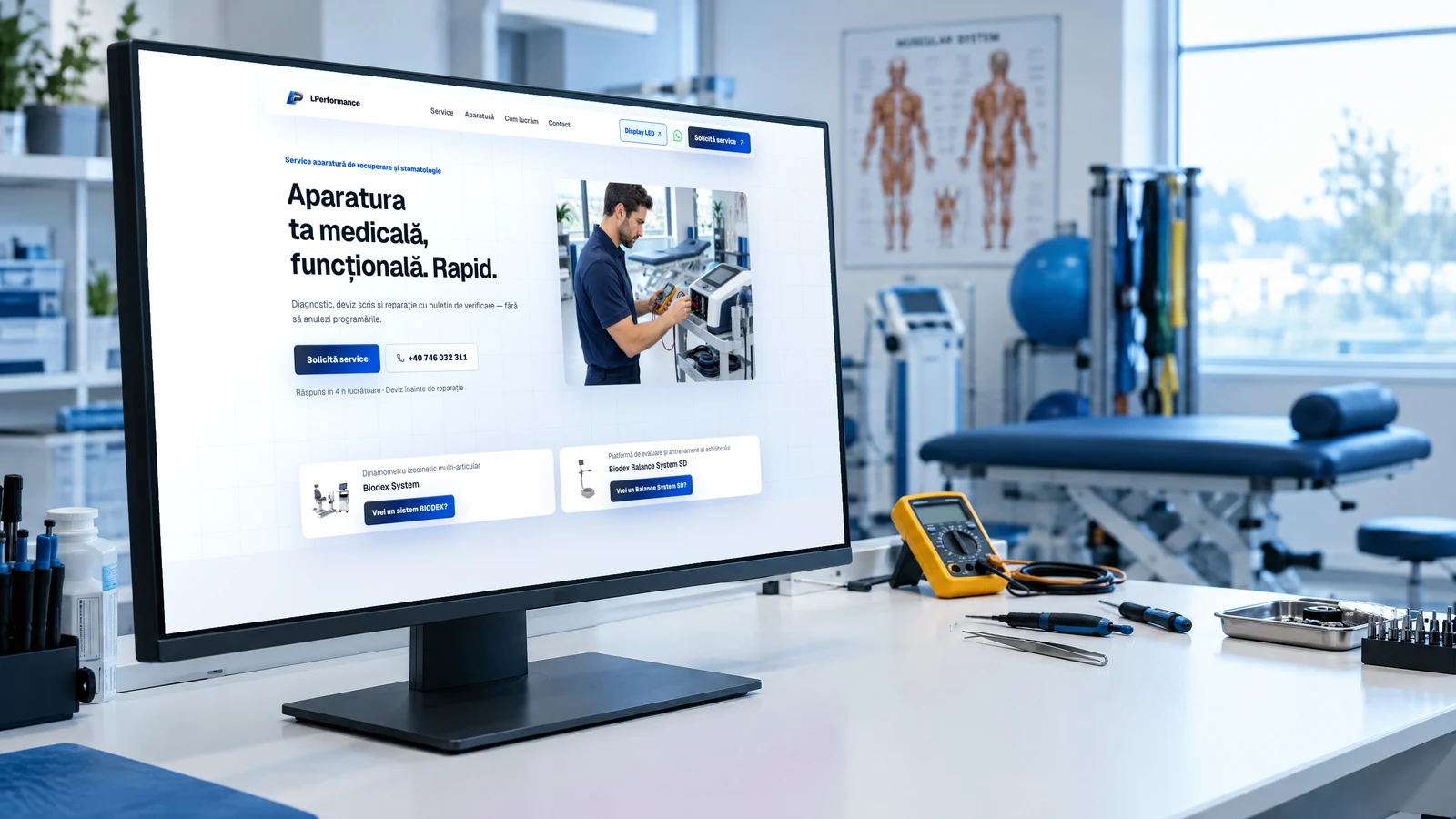 LPerformance Medical — site service aparatură medicală de recuperare și stomatologie