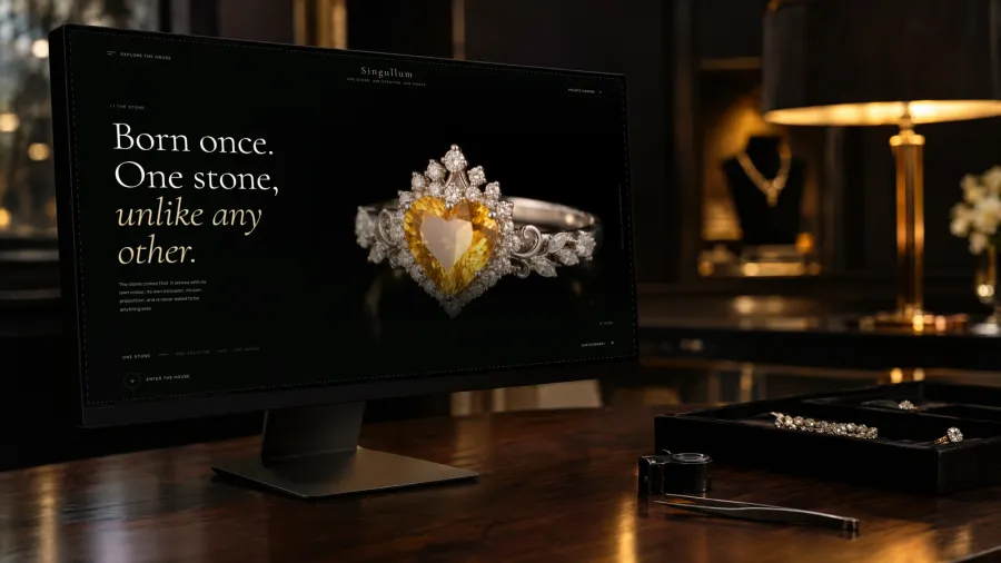 Singullum — casă de bijuterii unicat, site editorial de lux